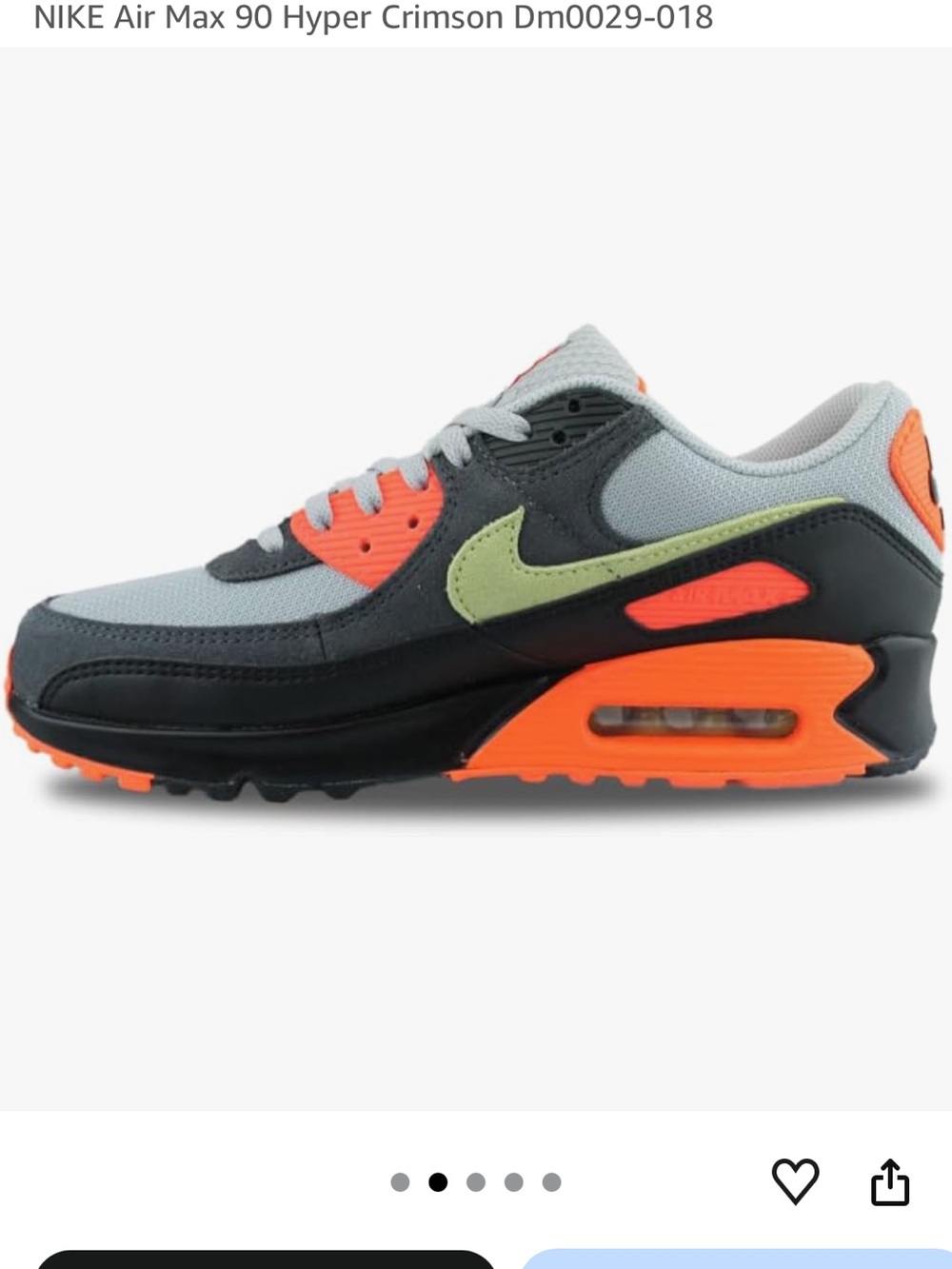 Nike Air Max 90 - Smoke Grey / Hyper Crimson / Limelight